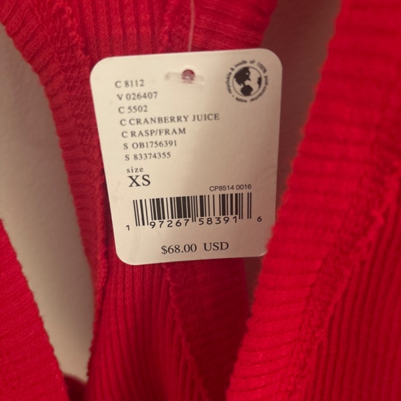 NWT Free People Red Crop Top - Picture 3 of 5